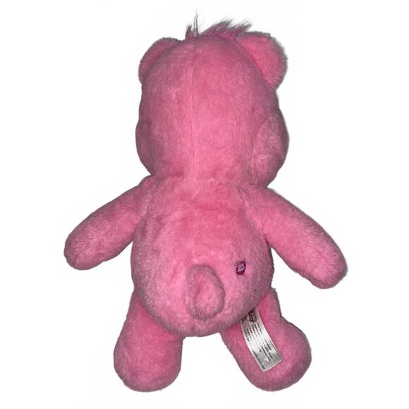 Pink Rainbow Belly Plush Toy 14 Inch Soft Cute Vintage Style Stuffed Bear Gift - Picture 2 of 2